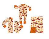 Preorder MOQ 5 pcs Each Style Fall Pumpkin Car Kids Matching Clothes