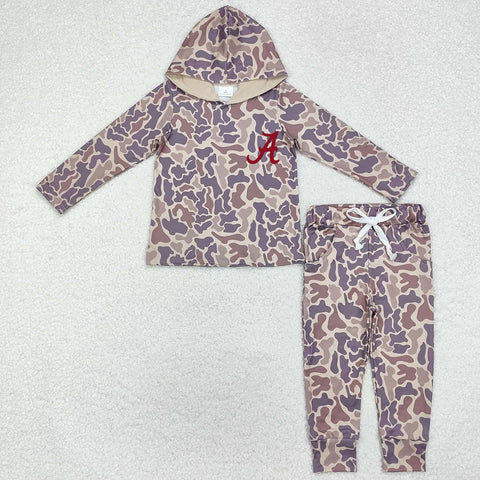 MOQ 5 pcs Custom Style Camo Team A Hoodie Boy Set