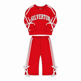 MOQ 5 pcs Custom Style School Team Stripe Girls Outfits