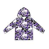 MOQ 5 pcs Each Custom Style School Team Camo Hoodie Pullover