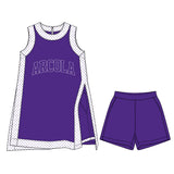 MOQ 5 pcs Custom Style School Team Dots Yoga Dress Girls Shorts Set