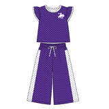 MOQ 5 pcs Custom Style Team Mascot Dots Girls Set