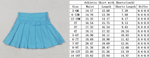 GLK0082 Sky Blue Active Pleated Tennis Skirts Girls Skorts
