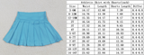 GLK0082 Sky Blue Active Pleated Tennis Skirts Girls Skorts