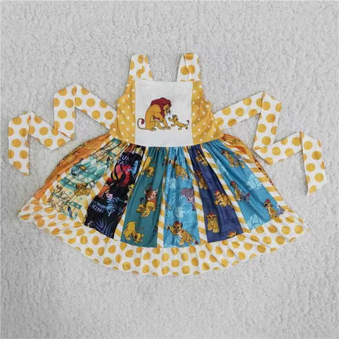 SALE B13-10 Cartoon Lion Girl Dress