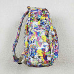 BA0047 Fashion Lisa Frank Tiger Purple Backpack Bag