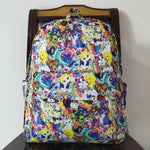 BA0047 Fashion Lisa Frank Tiger Purple Backpack Bag