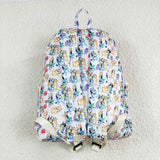 BA0054 Cartoon Blue Dog Backpack Bag