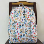 BA0054 Cartoon Blue Dog Backpack Bag