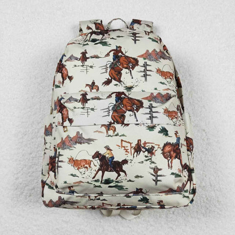 BA0059 Western Cowboy Horse riding Backpack Bag