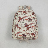 BA0059 Western Cowboy Horse riding Backpack Bag