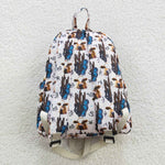 BA0067 Western Cow Cactus Fashion Backpack Bag