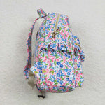 BA0098 Floral Flower Pink Backpack Bag