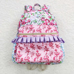 Boutique Flower Ruffles Girls Backpack Bag