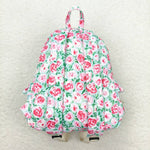 BA0100 Pink Flower Backpack Bag