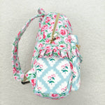 BA0100 Pink Flower Backpack Bag