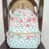 BA0100 Pink Flower Backpack Bag