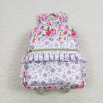 BA0101 Flower Purple Backpack Bag