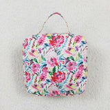 BA0102 Flower Purple Lunch Box Bag 8.5*8.5*3 inches