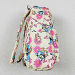 BA0112 Cartoon Blue Dog Flower Backpack Bag