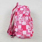 BA0114 Hot Pink Love Flower Girl Backpack Bag