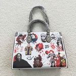 BA0136 Halloween White PU Bag Leather Tote Bag Purses