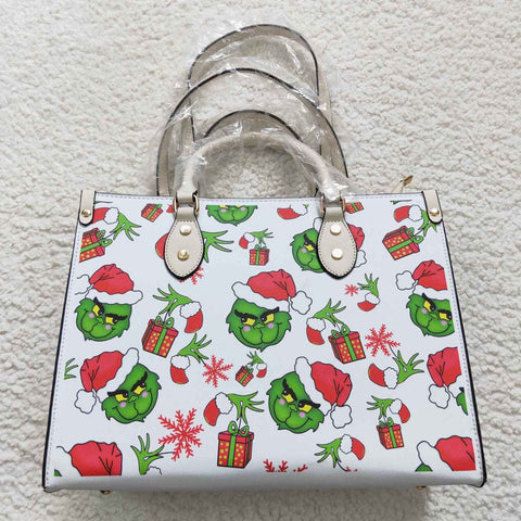 BA0144 Christmas Green Animal PU Bag Leather Tote Bag