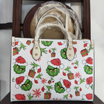 BA0144 Christmas Green Animal PU Bag Leather Tote Bag