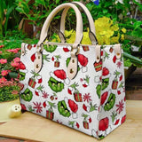 BA0144 Christmas Green Animal PU Bag Leather Tote Bag