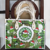 BA0145 Christmas Green Animal PU Bag Leather Tote Bag