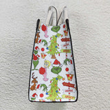 BA0146 Christmas Green Animal PU Bag Leather Tote Bag