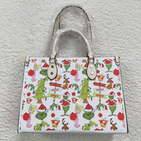 BA0146 Christmas Green Animal PU Bag Leather Tote Bag