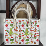 BA0146 Christmas Green Animal PU Bag Leather Tote Bag