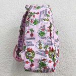 BA0148 Merry Christmas Pink Backpack Bag