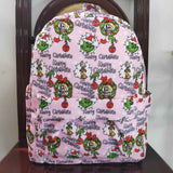 BA0148 Merry Christmas Pink Backpack Bag