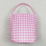 BA0160 Easter Bunny Cute Pink Basket Handbag Bag