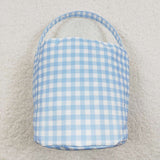 BA0161 Easter Bunny Cute Blue Basket Handbag Bag