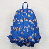 BA0169 Excavator Blue Backpack Bag