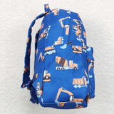 BA0169 Excavator Blue Backpack Bag