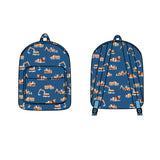 BA0169 Excavator Blue Backpack Bag