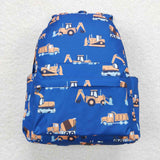 BA0169 Excavator Blue Backpack Bag