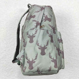 BA0171 Deer Horn Green Backpack Bag