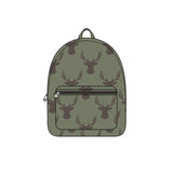 BA0171 Deer Horn Green Backpack Bag