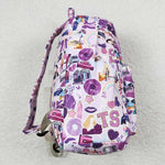 BA0172 Singer Star Purple Backpack Bag