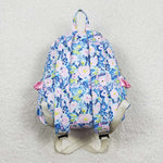 BA0175 Flower Blue Backpack Bag 17*13.2*5 inches