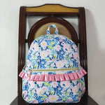 BA0175 Flower Blue Backpack Bag 17*13.2*5 inches