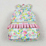 Boutique Flower Ruffles Girls Backpack Bag