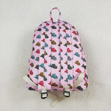 BA0181 Western Hat Pink Backpack Bag