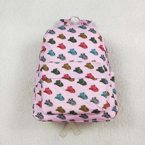 BA0181 Western Hat Pink Backpack Bag