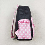 BA0183 Princess Bow Pink Dots Backpack Bag